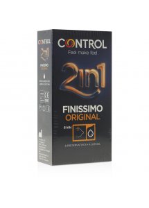 CONTROL 2IN1 - PREZERWATYWA FINISSIMO + PORCJA LUBRYKANTU 6 SZT