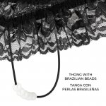 COQUETTE - 5-CZĘŚCIOWY KORONKOWY ZESTAW BONDAGE CZARNY