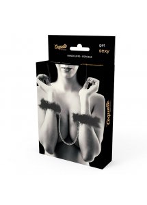 COQUETTE - KAJDANKI Z OZDOBNYM FUTERKIEM I ŁAŃCUSZKIEM