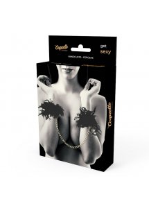 COQUETTE - KAJDANKI Z OZDOBNYMI BRANSOLETAMI I ZŁOTY ŁAĆUCH