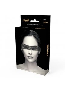 COQUETTE - SEKSOWNA KORONKOWA OPASKA NA OCZY CZARNA