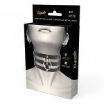 COQUETTE - SKÓRZANY WEGAŃSKI NASZYJNIK Z PASKÓW + PIERŚCIEŃ