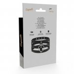 COQUETTE - SKÓRZANY WEGAŃSKI NASZYJNIK Z PASKÓW + PIERŚCIEŃ