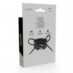 COQUETTE - SKÓRZANY WEGAŃSKI NASZYJNIK WIĄZANY CZARNY