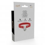 COQUETTE - NASZYJNIK WEGAŃSKI Z SERDUSZKIEM I KLUCZYKIEM CZERWONY