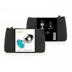 COQUETTE - SREBRNY KOREK ANALNY Z NIEBIESKIM KRYSZTAŁEM L 4X9CM