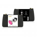 COQUETTE - SREBRNY KOREK ANALNY Z RÓŻOWYM KRYSZTAŁEM L 4X9CM