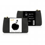 COQUETTE - SREBRNY KOREK ANALNY Z CZARNYM FUTERKIEM L 2,8X4,1CM