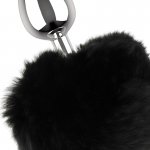 COQUETTE - SREBRNY KOREK ANALNY Z CZARNYM FUTERKIEM L 2,8X4,1CM