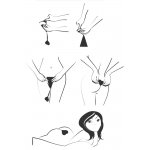 COTTELLI ACCESSOIRES - SAMOPRZYLEPNY SZNUREK/STRINGI CZARNE