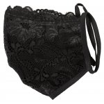COTTELLI ACCESSOIRES - CZARNA MASKA Z KORONKĄ
