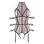 COTTELLI BONDAGE - SEKSOWNE CZARNE BODY Z PASKAMI BDSM