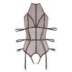 COTTELLI BONDAGE - SEKSOWNE CZARNE BODY Z PASKAMI BDSM