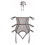 COTTELLI BONDAGE - SEKSOWNE CZARNE BODY Z PASKAMI BDSM