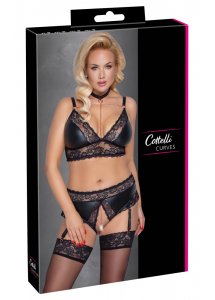 COTTELLI CURVES - MIĘKKI BIUSTONOSZ I FIGI BEZ KROCZA Z PASKAMI DO POŃCZOCH