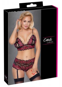 COTTELLI CURVES - MIĘKKI BIUSTONOSZ I MAJTKI Z PODWIĄZKĄ