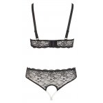 COTTELLI CURVES - SEKSOWNY OTWARTY KORONKOWY KOMPLECIK Z PEREŁKAMI