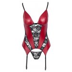 COTTELLI LINGERIE - SEKSOWNA KOSZULKA Z PASKAMI DO POŃCZOCH + STRINGI