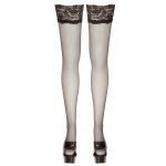 COTTELLI LEGWEAR - CZARNE POŃCZOCHY Z KORONKĄ 11CM