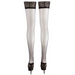 COTTELLI LEGWEAR - CZARNE POŃCZOCHY Z ELEGANCKĄ KORONKĄ