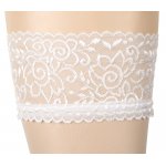 COTTELLI LEGWEAR - BIAŁE POŃCZOCHY Z ELEGANCKĄ KORONKĄ