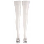 COTTELLI LEGWEAR - BIAŁE POŃCZOCHY Z ELEGANCKĄ KORONKĄ