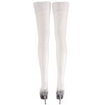 COTTELLI LEGWEAR - BIAŁE POŃCZOCHY Z ELEGANCKĄ KORONKĄ