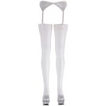 COTTELLI LEGWEAR - BIAŁE POŃCZOCHY Z KORONKĄ 7CM