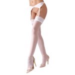 COTTELLI LEGWEAR - BIAŁE POŃCZOCHY Z KORONKĄ 7CM