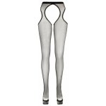 COTTELLI LEGWEAR - CZARNE RAJSTOPY BEZ KROCZA Z SIATECZKI