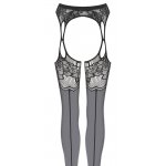 COTTELLI LEGWEAR - POŃCZOCHY Z WZOREM KWIATOWYM I PASEM