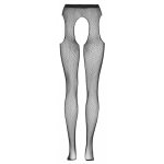 COTTELLI LEGWEAR - RAJSTOPY Z OTWARTYYM KROKIEM Z SIATECZKI I BROKATAMI