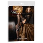 COTTELLI LEGWEAR - CZARNE POŃCZOCHY Z KORONKĄ 12CM