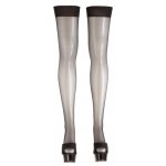 COTTELLI LEGWEAR - CZARNE POŃCZOCHY DO PRZYPIĘCIA PASA