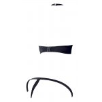 COTTELLI LINGERIE - SEKSOWNY WYCIĘTY ZESTAW STRINGI I BIUSTONASZ CZARNY