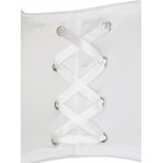 COTTELLI LINGERIE - KORONKOWY ZESTAW BIUSTONOSZ STRINGI I PAS DO POŃCZOCH BIAŁY