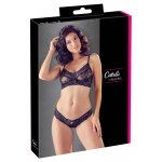 COTTELLI LINGERIE - KORONKOWY KOMPLECIK MIĘKKI BIUSTONOSZ I MAJTECZKI CZARNY