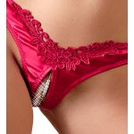 COTTELLI LINGERIE - JEDWABISTE MAJTECZKI Z PEREŁKAMI PRZEZ KROCZE CZERWONE