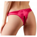 COTTELLI LINGERIE - JEDWABISTE MAJTECZKI Z PEREŁKAMI PRZEZ KROCZE CZERWONE