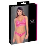 COTTELLI LINGERIE - KORONKOWY KOMPLECIK MIĘKKI BIUSTONOSZ I MAJTECZKI RÓŻOWY