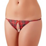COTTELLI LINGERIE - BIUSTONOSZ KORONKOWY Z MINI SPÓDNICZKĄ W KRATĘ