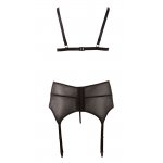 COTTELLI CURVES - SEKSOWNY KOMPLECIK KORONKOWE STRINGI BIUSTONOSZ I PAS