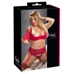 COTTELLI CURVES - UWODZICIELSKI SEKSOWNY CZERWONY KORONKOWY KOMPLECIK