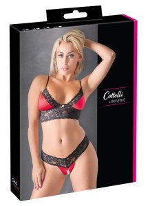 COTTELLI LINGERIE - SŁODKI KORONKOWY ZESTAW BIUSTONOSZ I STRINGI