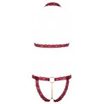 COTTELLI LINGERIE - SEKSOWNY OTWARTY BIUSTONOSZ I STRINGI Z ŁAŃCUSZKIEM