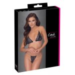 COTTELLI LINGERIE - KORONKOWY KOMPLECIK Z PRZEZROCZYSTYMI PASECZKAMI