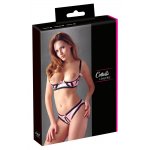 COTTELLI LINGERIE - SATYNOWY KOMPLECIK BIUSTONOSZ + FIGI RÓŻOWY