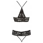 COTTELLI LINGERIE - SEKSOWNA KORONKOWA BRALETKA Z OTWARTYMI MAJTECZKAMI