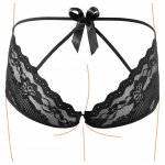 COTTELLI LINGERIE - SEKSOWNE KORONKOWE MAJTECZKI OTWARTE Z TYŁU Z KOKARDKĄ