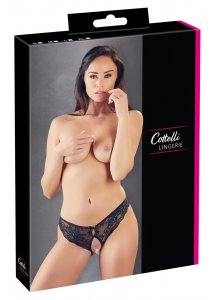 COTTELLI LINGERIE - MAJTECZKI Z KWIATOWEJ KORONKI WYCIĘTE Z TYŁU